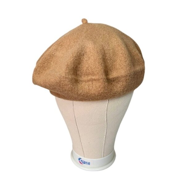NWT Wool Beret Hat Tan Beige Wool Blend Fall Winter Accessories Classic - Picture 3 of 8